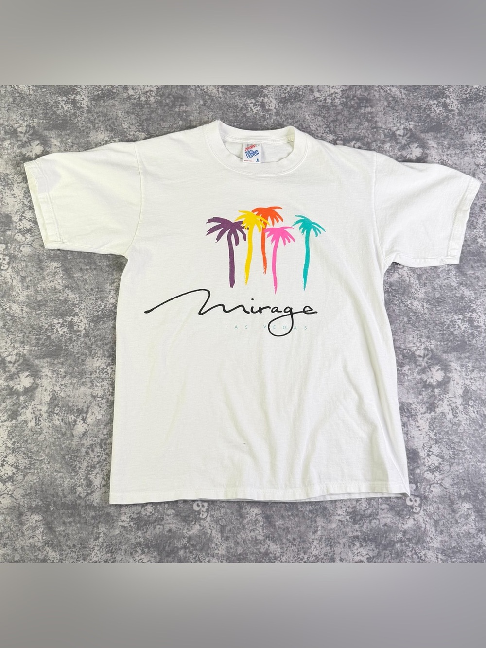 Jerzees Vintage 90’s Mirage Las Vegas Colorful Palm Tree Shirt